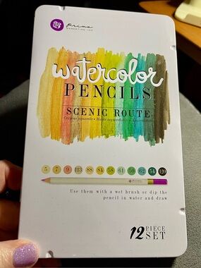 PRIMA SCENIC ROUTE WATERCOLOR PENCILS 12 PIECE SET LIKE NEW